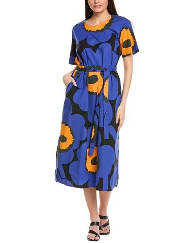 Marimekko Kemut Unikko Maxi Dress In Blue