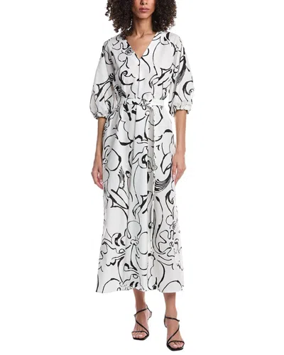 Marimekko Kimppu Baluns Belted Maxi Dress In Gray