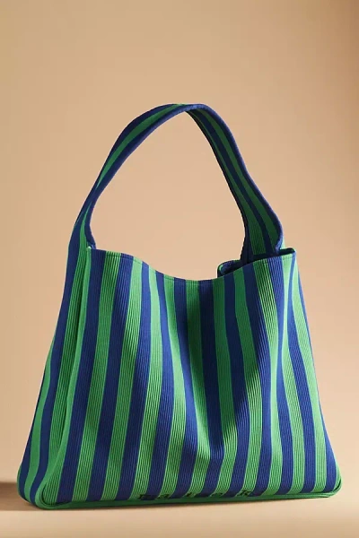 Marimekko Knitted Large Merirosvo Shoulder Bag In Blue