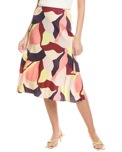 Marimekko Kreppi Kamelia Midi Skirt In Pink