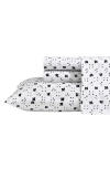 Marimekko Kukkaketo 200 Thread Count Cotton Percale King Sheet Set In Black