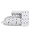 Marimekko Kukkaketo Cotton Percale Four Piece Sheet Set, Full In Black
