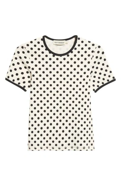 Marimekko Kukkea Pallo Kioski Polka Dot T-shirt In Black