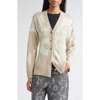 Marimekko Kumma Unikko Floral Wool Cardigan In Neutral