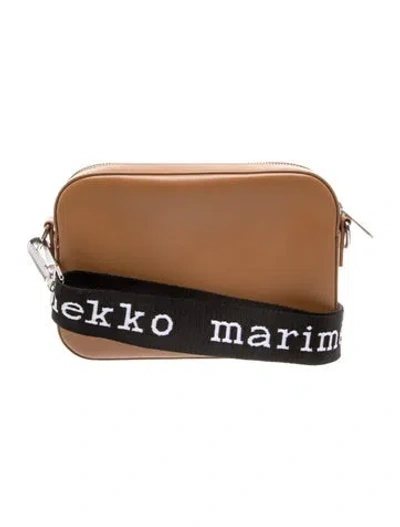 Pre-owned Marimekko Leather Crossbody Bag In Brown