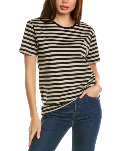 Marimekko Lyhythiha Tasaraita Set T-shirt In Black