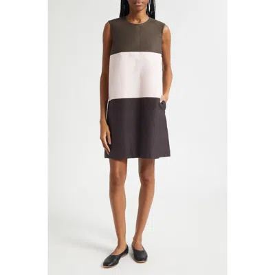 Marimekko Malli Hennika Marimini Colorblock Cotton Shift Dress In Multi