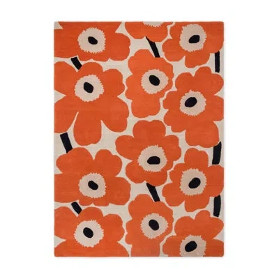 Marimekko Mar Unikko In Orange Red,beige,black