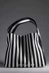 Marimekko Merirosvo Knit Stripe Tote In Black