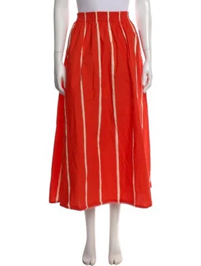 Pre-owned Marimekko Midi Length Skirt In Orange