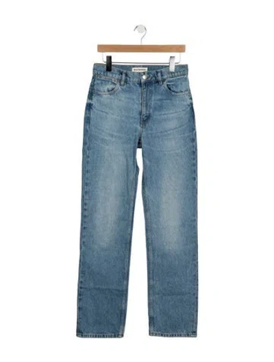 Pre-owned Marimekko Mid-rise Straight Leg Jeans In Blue
