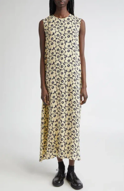Marimekko Migot Unikko Floral A-line Dress In Neutral