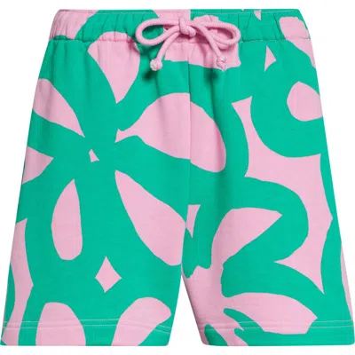 Marimekko Miksaus Jättikukka Kioski Sweat Shorts In Green