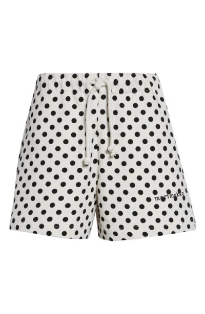 Marimekko Miksaus Pallo Kioski Polka Dot Cotton Shorts In White