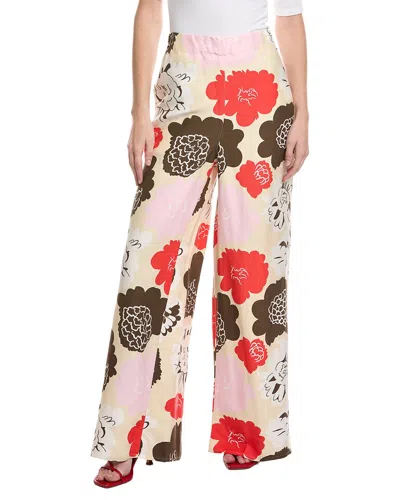 Marimekko Muotti Pioni Linen-blend Pant In Neutral