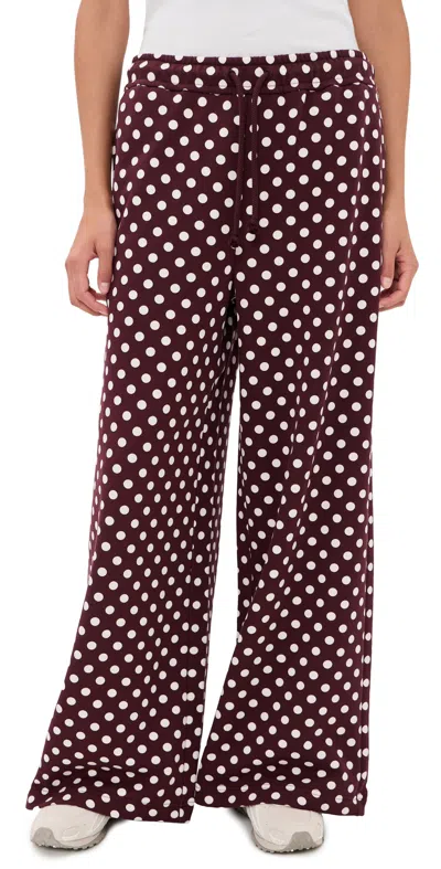 Marimekko Naturaali Pallo Kioski Pants Wine Red/off White