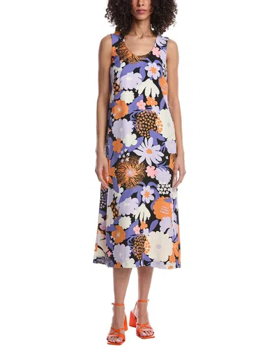 Marimekko Nupulla Suvikimppu Linen-blend Midi Dress In Purple