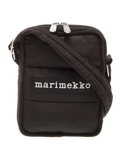 Pre-owned Marimekko Nylon Crossbody Bag In Black