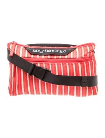 Pre-owned Marimekko Nylon Crossbody Bag In Red