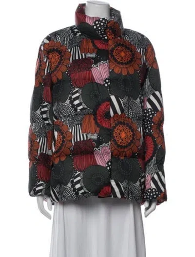 Pre-owned Marimekko Nylon Floral Print Jacket In Multicolor