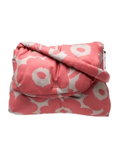 Pre-owned Marimekko Nylon Messenger Bag W/ Tags In Orange