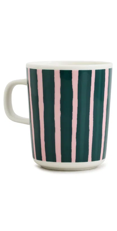 Marimekko Oiva Piccolo Mug White/pink/dark Green