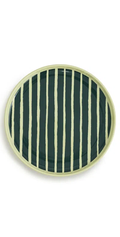 Marimekko Oiva Piccolo Plate Pear/dark Green