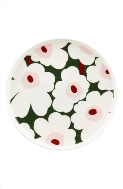 Marimekko Oiva Unikko Dinner Plate In Green