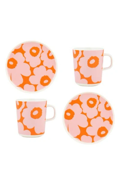 Marimekko Oiva Unikko Plate In Pink