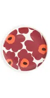 Marimekko Unikko Lautanen Floral Plate In Red