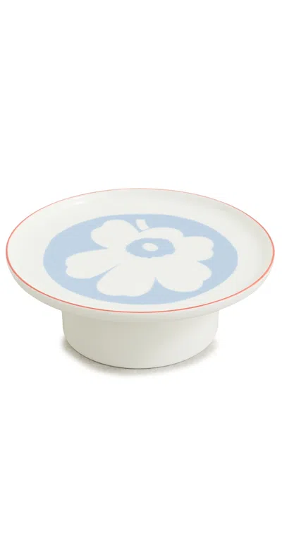 Marimekko Oiva Unikko Serving Dish White/light Blue/orange Red