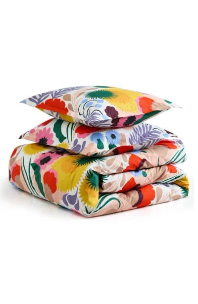 Marimekko Ojakellukka Organic Cotton Percale Comforter & Sham Set In Multi
