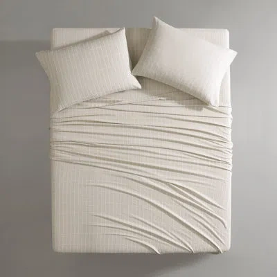 Marimekko Organic Cotton Printed Sheet Sets In Beige,white