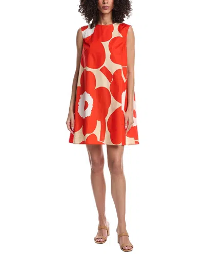 Marimekko Palatsi Unikko Mini Dress In Red