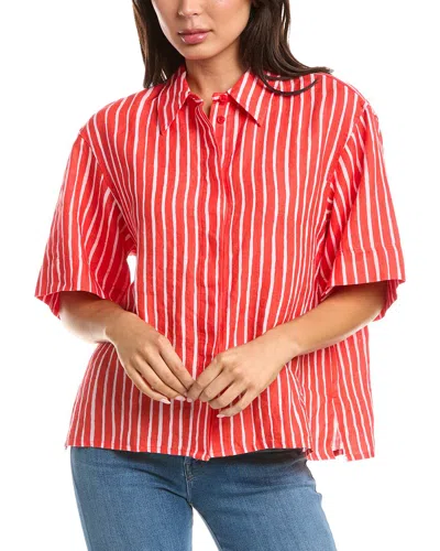Marimekko Palindromi Piccolo Linen Top In Red