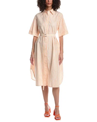 Marimekko Paperi Aita Button Down Midi Dress In Orange