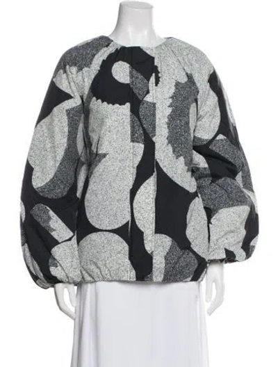 Pre-owned Marimekko Patterned Jacket In Blue