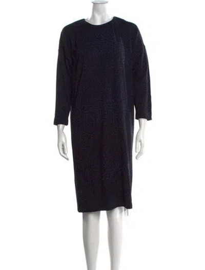 Pre-owned Marimekko Patterned Knee-length Dress In Black