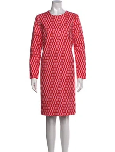 Pre-owned Marimekko Patterned Knee-length Dress In Pink