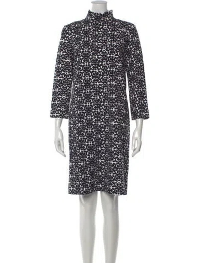 Pre-owned Marimekko Patterned Knee-length Dress W/ Tags In Black