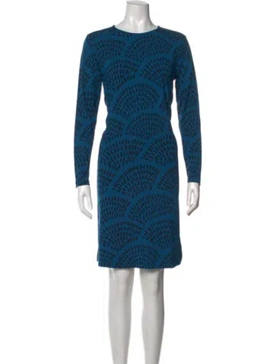 Pre-owned Marimekko Patterned Knee-length Dress W/ Tags In Blue