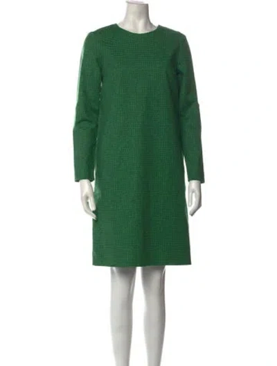 Pre-owned Marimekko Patterned Midi Length Dress In Green