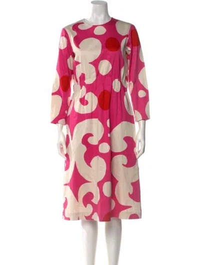 Pre-owned Marimekko Patterned Midi Length Dress In Multi