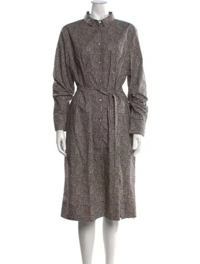Pre-owned Marimekko Patterned Midi Length Dress In Multicolor