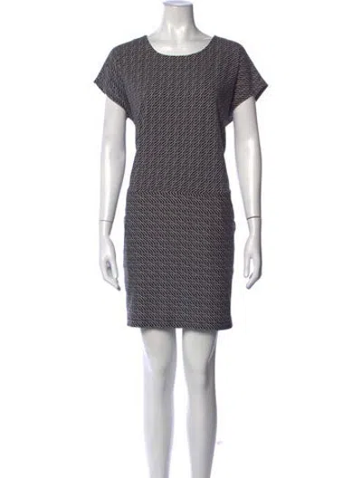 Pre-owned Marimekko Patterned Mini Dress In Blue