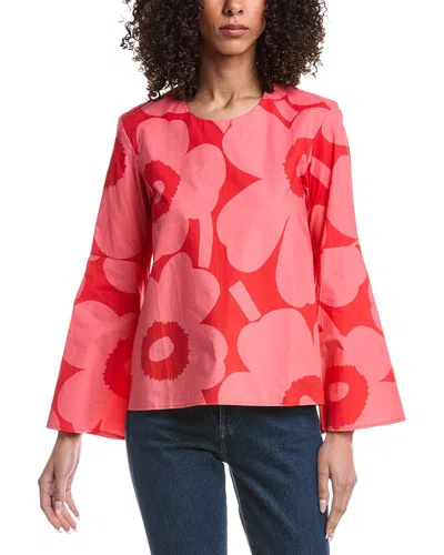 Marimekko Pelargoni Top In Red