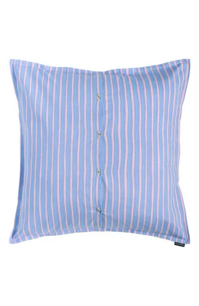 Marimekko Piccolo Stripe Cotton Pillow Cover In Blue