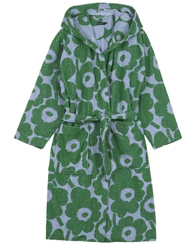 Marimekko Pieni Unikko Bath Robe In Green