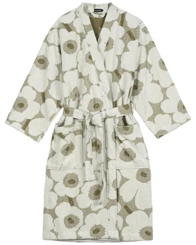 Marimekko Pieni Unikko Bathrobe In Green