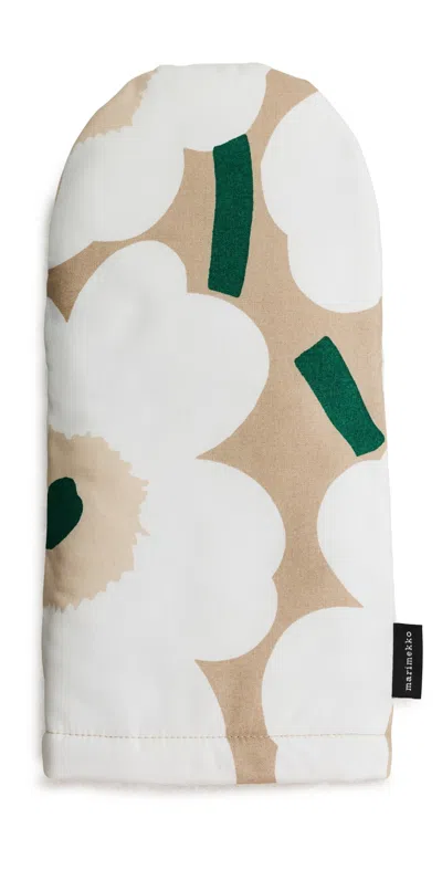 Marimekko Pieni Unikko Oven Mitt Sand/white/hay/emerald
